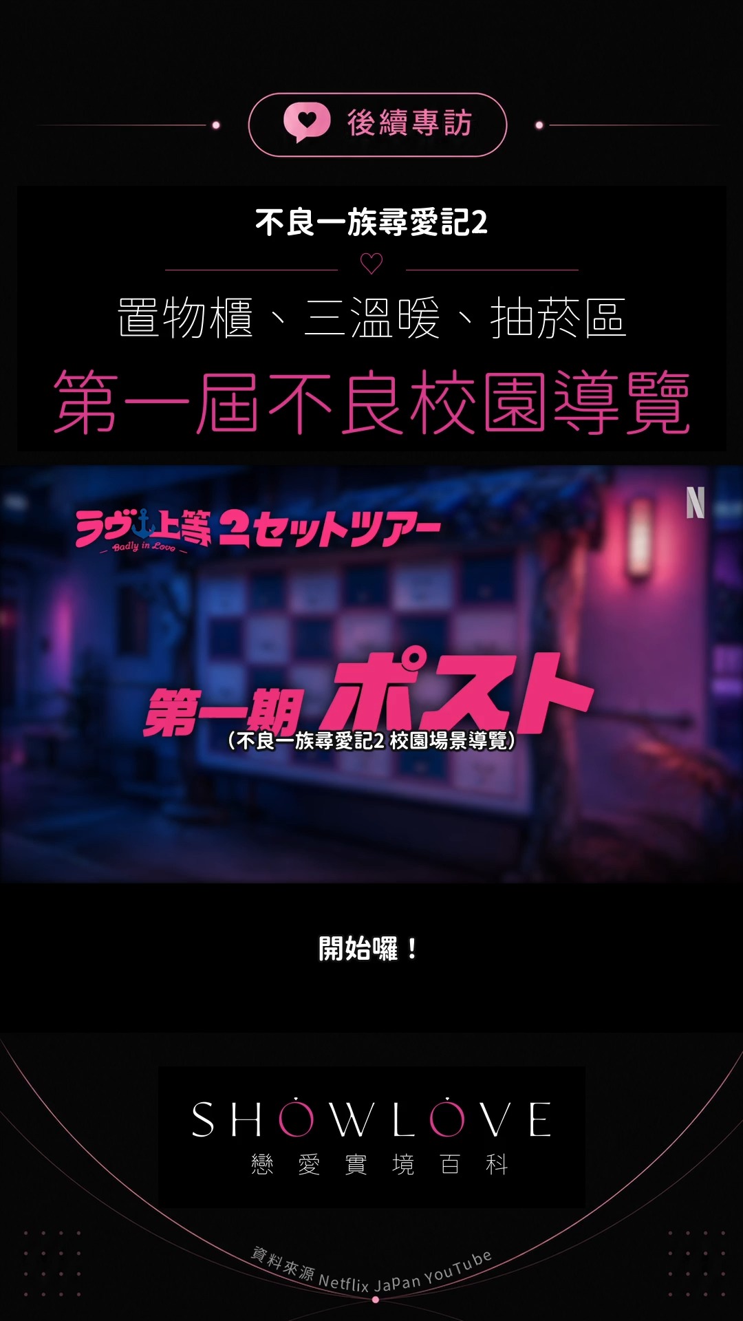 一間學校，每個人的個性都貼在置物櫃上🤣 《不良一族尋愛記2》第一期成員校園導覽公開！阿里、…